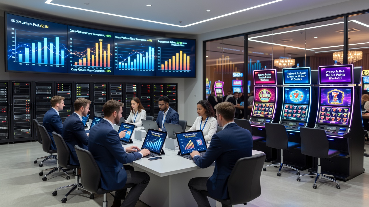Detailed view of slot promotion interfaces connecting to live dealer and table game sections in British casinos
