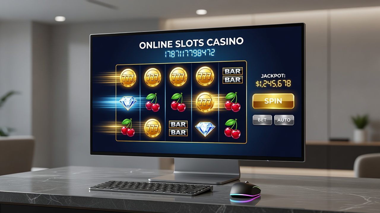 Mobile device displaying online slot casino gameplay with bonus rounds
