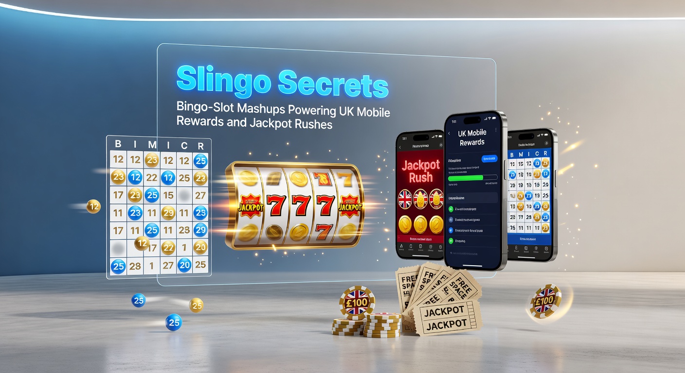 Close-up of a Slingo jackpot win on mobile, with exploding multipliers, reward ladders, and cascading bingo matches lighting up the screen