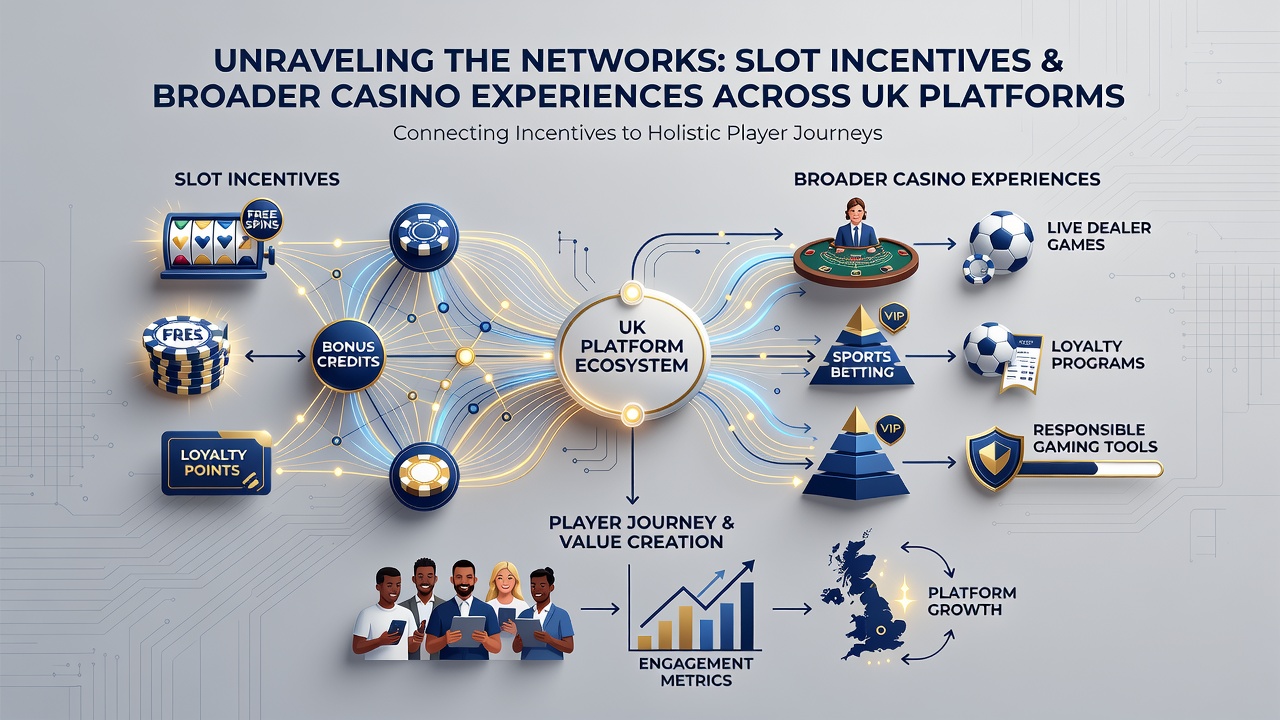 Illustration of players moving from mobile slots to live casino tables through shared bonus systems